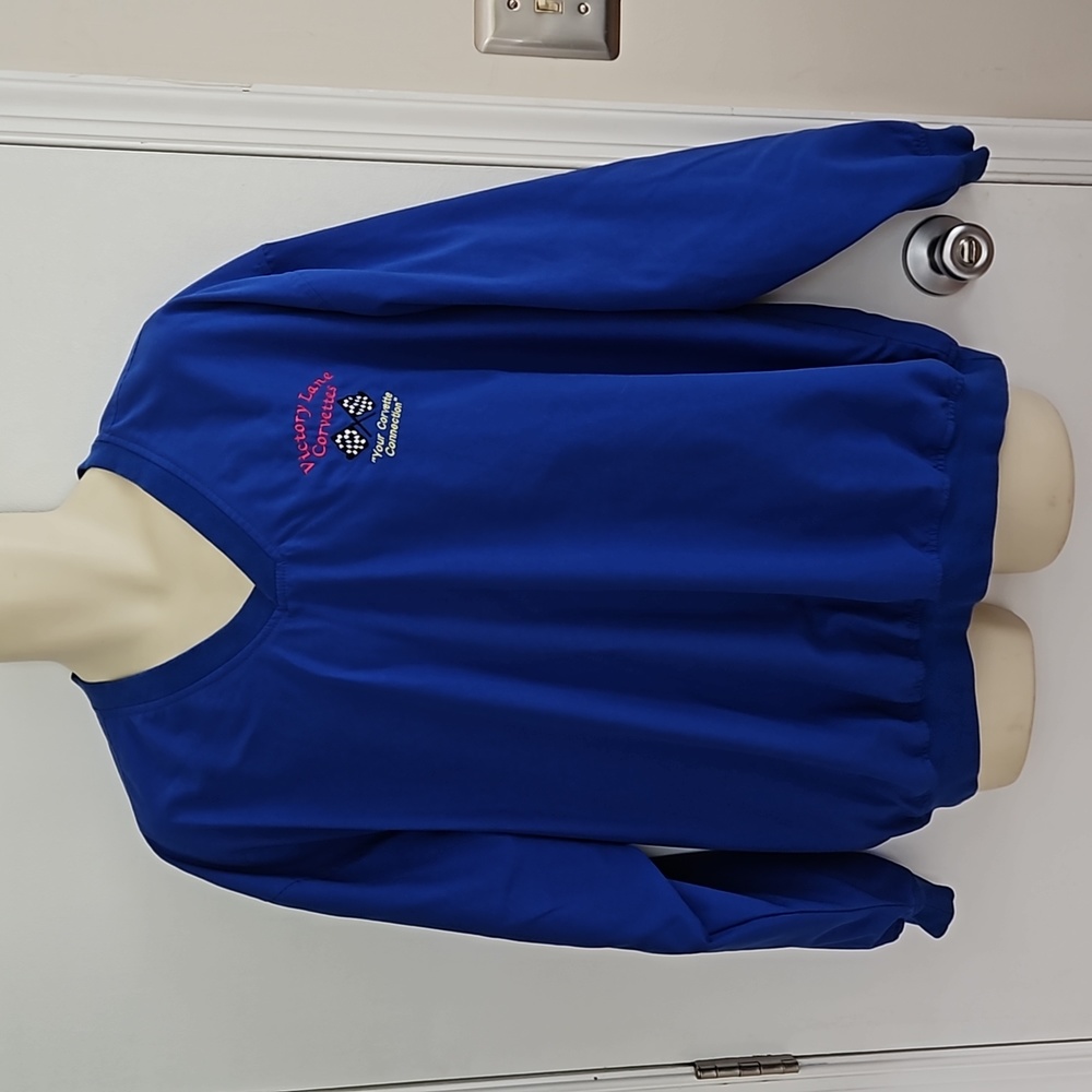 Vintage Embroidere Victory Lane Corvettes Pullover Windbreaker Size M Ov…